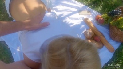 Stranger's Cock Explodes in My Mouth During Solo Picnic