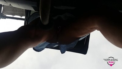 Flashing Naughty Pierced Pussy in Public Parking Lot