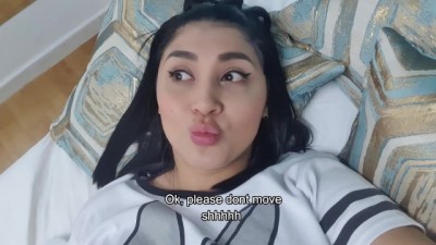 Horny Girl Busted two times by her Stepgrandma Masturbating on Pillow