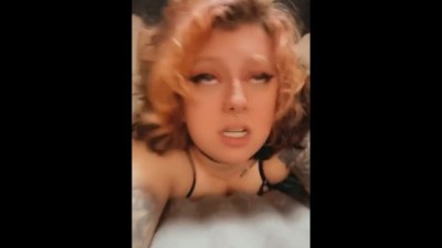 E-girl Gets Choked and Creampied by her Stepdaddy
