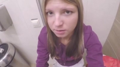 Teen Fucked for Cash in Public Restroom POV Canadian (+18)