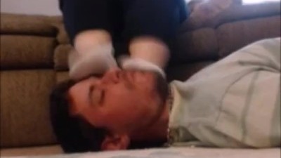 Face Stomping in Frilly Socks