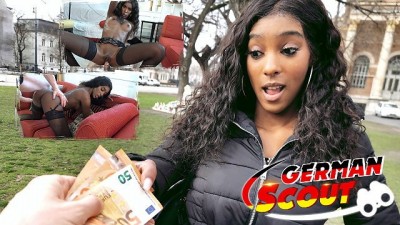 EBONY FITNESS TEEN RAE - EYE ROLLING ORGASM FUCK AT REAL STREET CASTING (+18)