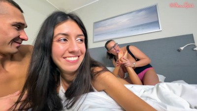 Busty housekeeper, sucks cunt, licks legs and shoves her tongue up young mistress's ass! (+18)