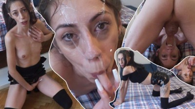 Facefucking Deluxe for skinny little spinner 