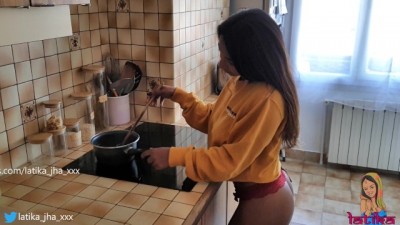 Indian Teen with Huge Boobs Gettin Fucked in her Kitchen (+18)