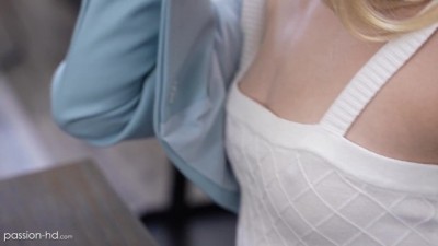 Blonde Bombshell Moans Loudly While Fucking for the Job Opportunity