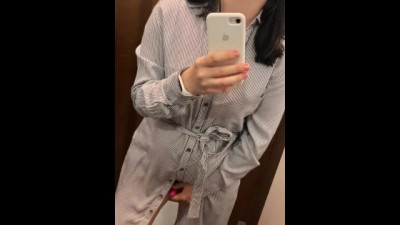 Pregnant Hottie Gets Naughty in the Store: Dress-Up Fun and Self-Love