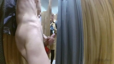 Explicit Dressing Room Fun: Girl Gets Flashed and Creampied