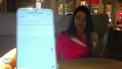 Public Naughty Play: Vibro Toy Fun Under the Table
